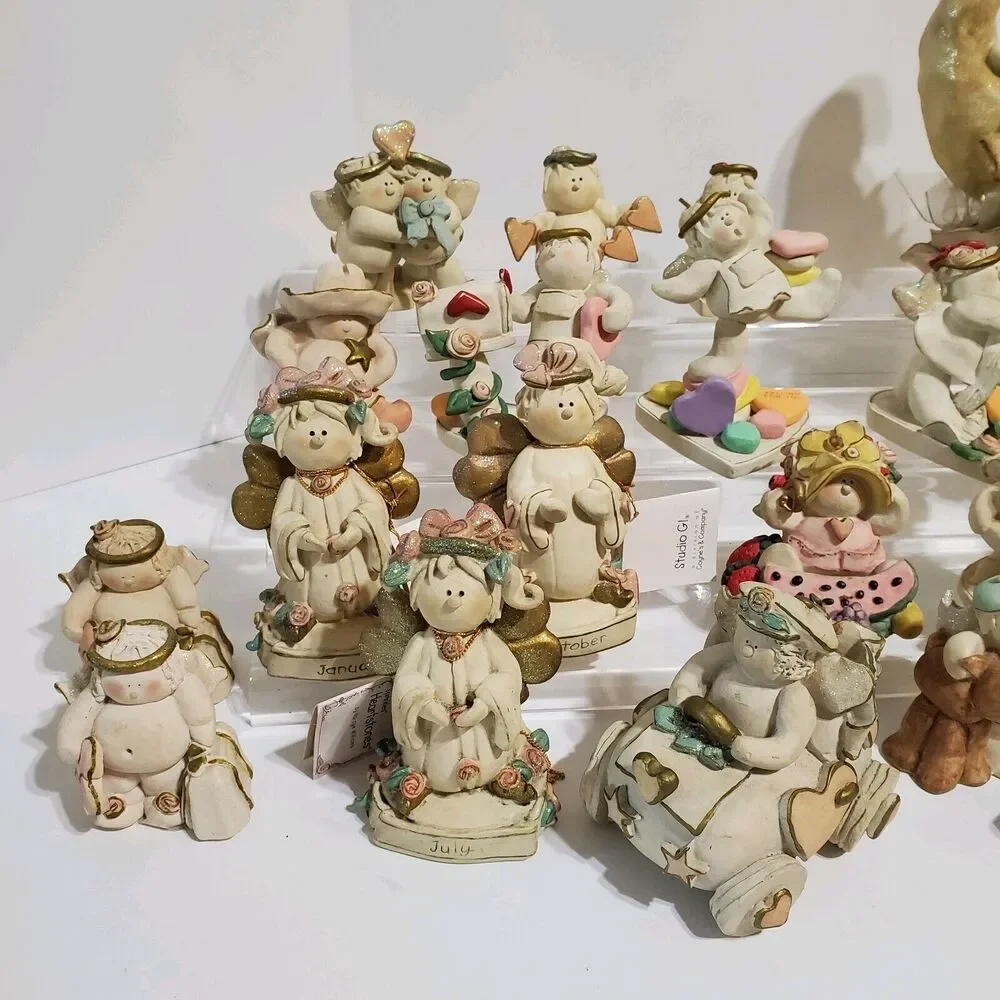 Vtg 90s Nancye‎ Williams Sprinkles Angel Love is All Around Figurine Farmer Duck